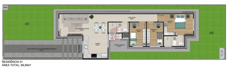 Imagem CASAS A E B novas em SJP