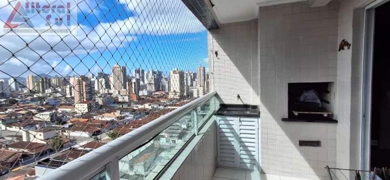 Imagem Apartamento à venda na Vila Assunção, Praia Grande-SP: 1 quarto, 1 sala, 1 banheiro, 1 vaga, 42m² de área!
