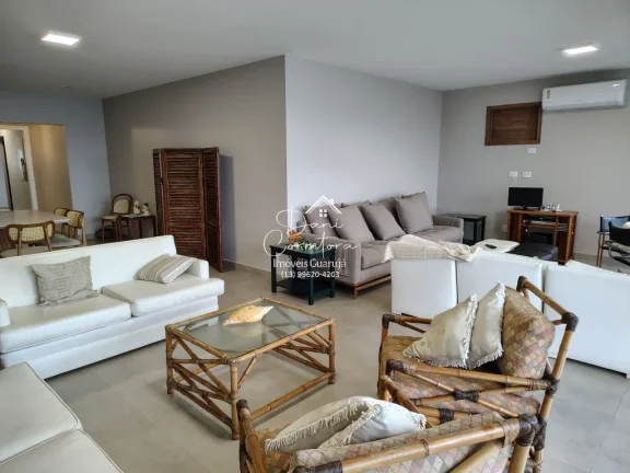 Imagem Apartamento atualizado frente mar nas Astúrias, Guarujá-SP: 3 suítes, 2 salas, 5 banheiros, 2 vagas de garagem, 192m² e suíte de empregada