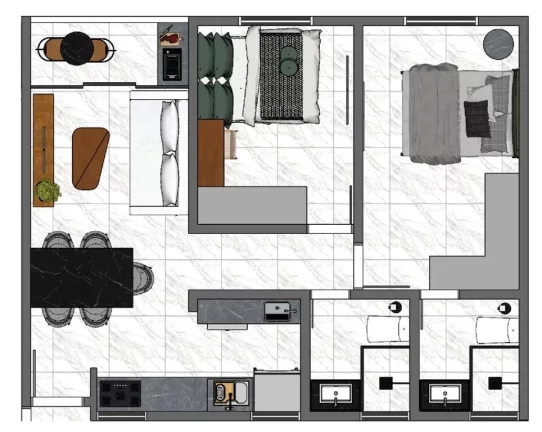 Imagem Apartamento Garden à venda, 55 m² por R$ 532.950,00 - Bessa - João Pessoa/PB