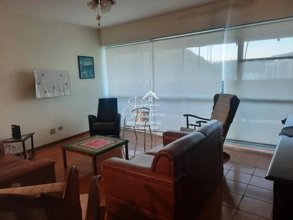 Imagem Apartamento com vista para o mar e lazer, 3 quartos com suíte e 2 vagas na Pitangueiras, Guarujá-SP - 165m² de área.