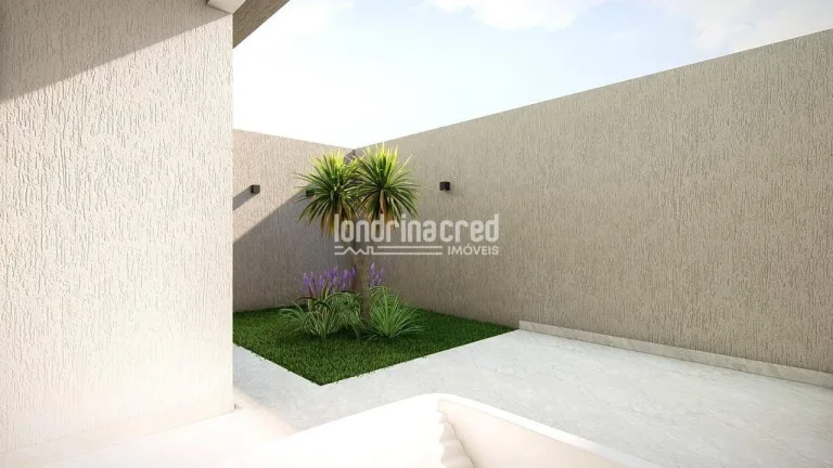 Imagem Casa térrea em construção no Condomínio Morada das Flores – Cambé/PR, 3 dormitórios (1 suíte), 2 banheiros, 1 vaga de garagem, acabamento moderno