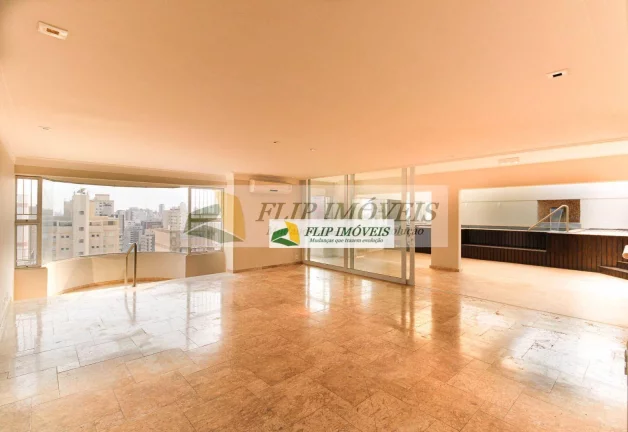 Imagem Cobertura linear com 452m², 3 suítes com piscina privativa sauna e churrasqueira no miolo Cambuí