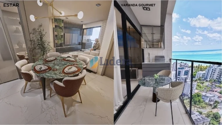 Imagem Apto - 2 Quartos - 1 Suíte - 55,31 m² - Intermares, Cabedelo/PB