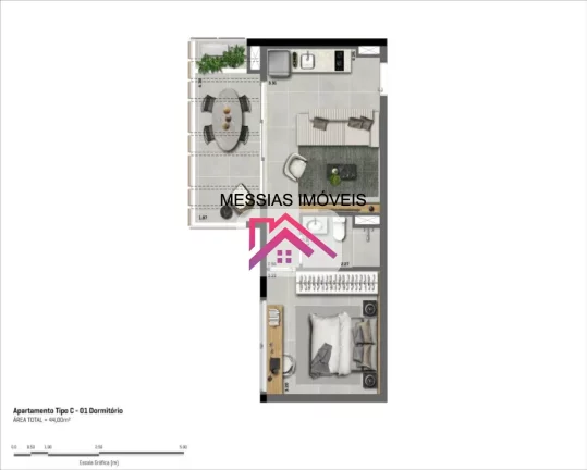 Foto do imóvel: APARTAMENTO DE 2 DORMITORIO 1 VAGA - CASA OMAGUAS