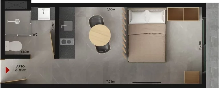 Imagem Studio à venda, 19 m² por R$ 417.164,99 - Bessa - João Pessoa/PB