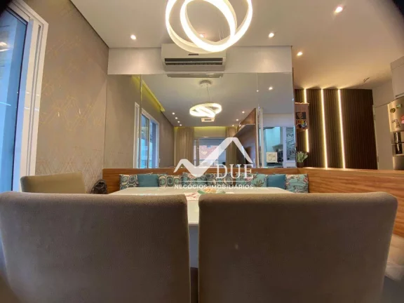 Imagem Apartamento porteira fechada, com 2 dormitórios à venda, 77 m² por R$ 960.000 - Ponta da Praia - Santos/SP