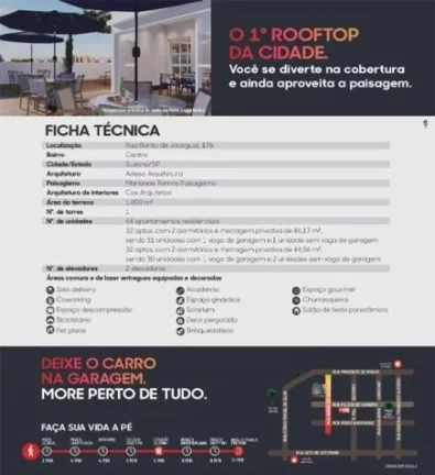 Imagem Apartamento com 2 dormitórios à venda, 46 m² por R$ 347.000,00 - Centro - Suzano/SP