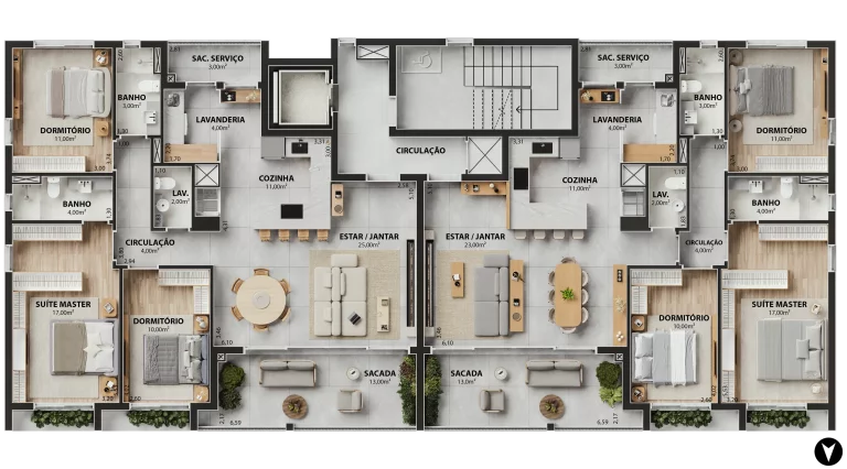 Imagem Apartamento 3 quartos para venda no bairro Exposição em Caxias do Sul