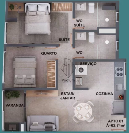 Imagem Apartamentos com varanda/sacada próximo ao Parque Parahyba 2 no Jardim Oceania/Bessa- AP2578.