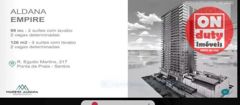 Imagem Lançamento Apartamento com 2 suítes à venda, 99 m² a partir R$ 1.201.000 - Ponta da Praia - Santos/SP