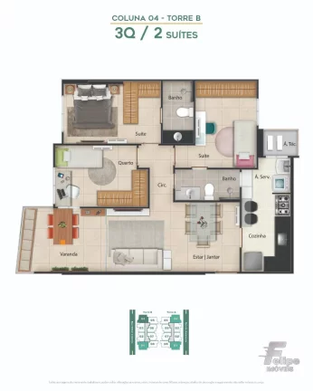 Imagem APARTAMENTO COM 3 QUARTOS EM ITAPOÃ / VILA VELHA - ES
