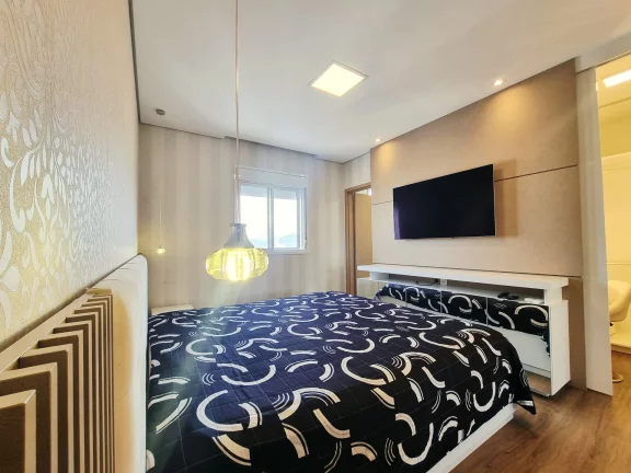 Imagem Apartamento em andar alto com 3 suítes e vista livre a venda no boqueirão em Santos