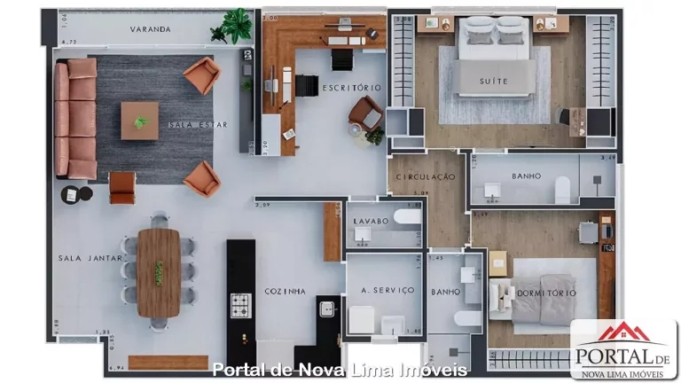 Imagem APARTAMENTO RESIDENCIAL em Nova Lima - MG, Alphaville Lagoa Dos Ingleses