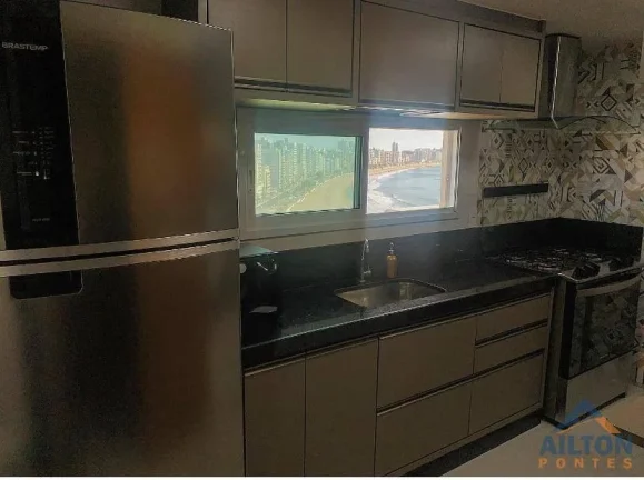Imagem Apartamento com 3 Quartos Frente p/ Mar à Venda Mobiliado e Decorado na Praia do Morro - Guarapari/ES
