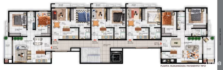 Apartamento em construção para entrega até dez/25 em camobi no Residencial Grey