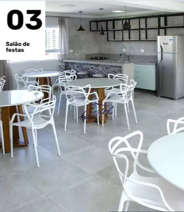 Imagem Apartamento com 1 dormitório à venda, 44 m² por R$ 336.000 - Guilhermina - Praia Grande/SP