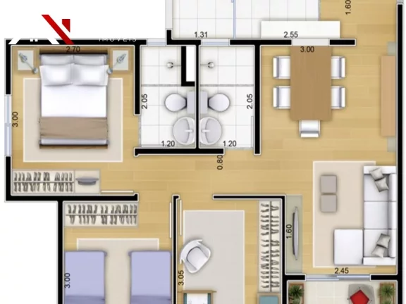 Imagem Apartamento Novo á venda no Parque São Lucas 45 m² 2 dormitórios 1 vaga