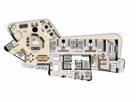 Imagem One Residencial, Beira Mar Fortaleza, Mucuripe. Andar Alto, 5 suítes.