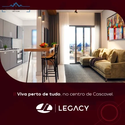 Imagem Apartamento à venda no Centro de Cascavel-PR: 2 quartos, 1 banheiro, 1 vaga de garagem, 123m² de área. Venha conferir!