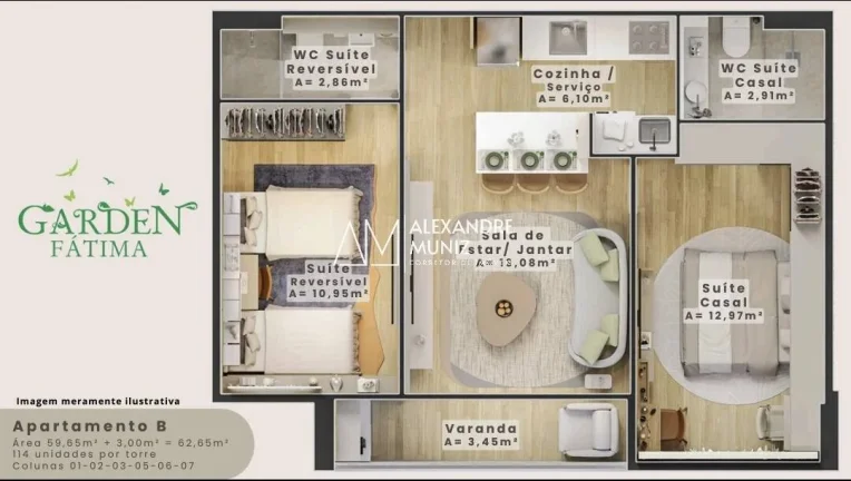 Imagem Garden Fátima Idibra, apartamentos à venda, 2 ou 3 quartos.