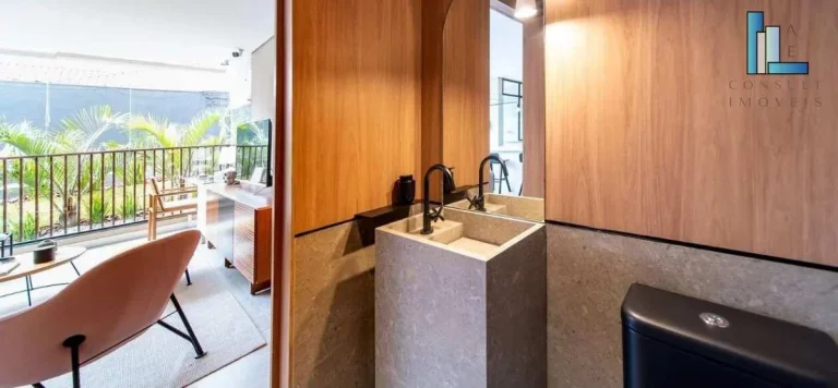 Imagem Apartamento à venda a 300 metros do metrô Brooklin com 86m2 - 2 suítes e vaga de garagem em São Paulo - SP