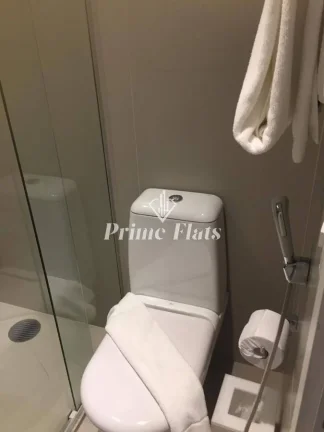 Imagem Flat disponível para locação no VHouse Faria Lima, com 46m², 1 dormitório e 1 vaga