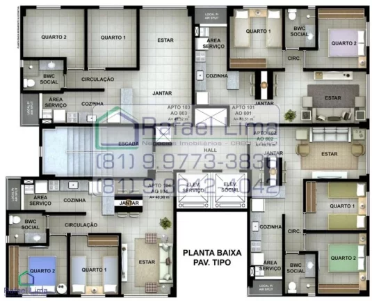 Apartamento 2 Quartos Jaboatão dos Guararapes - PE - Barra de Jangada