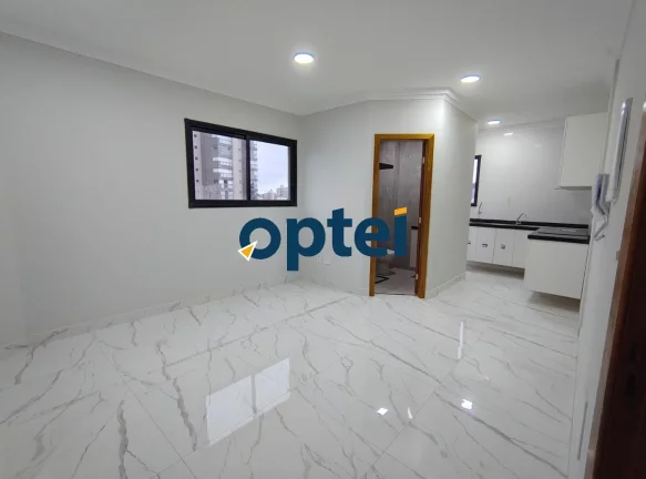 Imagem Studio 20 m² com dormitórios, sala e cozinha conjugados, 01 banheiro com Box e Gabinete.
