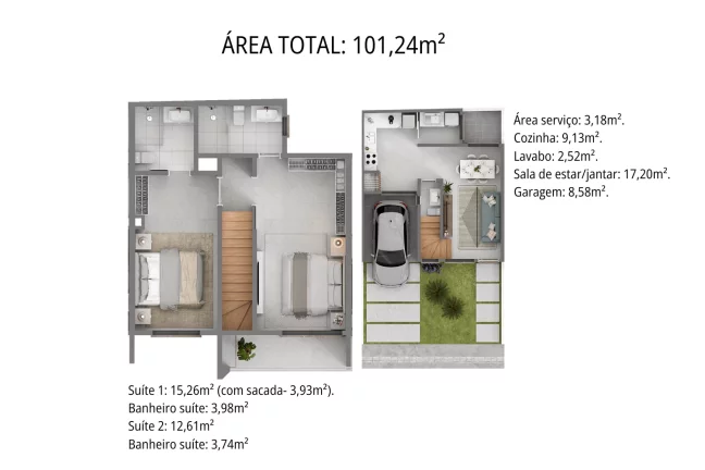 Imagem Duplex à venda em Torres, Igra Sul, com 2 quartos, 99,62m²