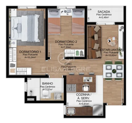 Imagem Residencial Bento Gonçalves - Apartamento na planta, Nova Sapucaia, Sapucaia do Sul