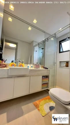 Imagem ELEGÂNCIA E SOFISTICAÇÃO NO CAMINHO DAS ÁRVORES 4/4 SENDO 3 SUÍTES E UM GABINETE E 4 VAGAS  COM INFRA E 167 METROS COM ANDAR ALTO.