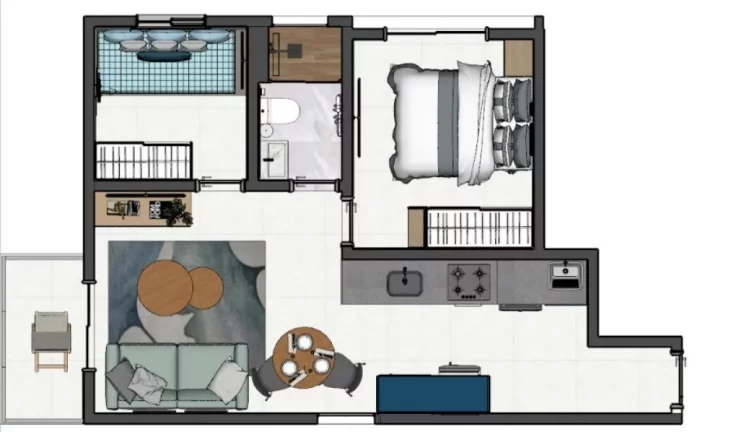 Imagem Apartamento à venda em Parque Novo Oratório, Santo André-SP: 2 quartos, 1 banheiro, 1 vaga, 44m² - Minha Casa Minha Vida!