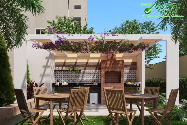 Imagem Um condomínio de alto padrão com apartamentos de 2 e 3 quartos, todos com..