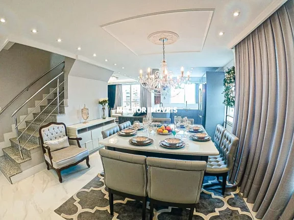 Imagem Cobertura triplex á venda mobiliada, decorado e equipado com 3 suítes localizada no Bairro Perequê de Porto Belo