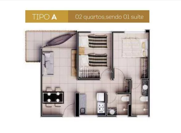 Imagem ULTIMAS UNIDADES, apartamento conceito resort, 2 dormitórios à venda por R$ 447.788,210 - Condomínio VISTAMAR COQUEIRO - Coqueiro - Luís Correia/PI