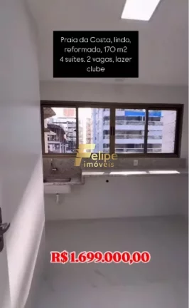 Imagem BELÍSSIMO APARTAMENTO COM 04 SUÍTES E LAZER DE CLUBE À VENDA NA PRAIA DA COSTA EM VILA VELHA/ES!