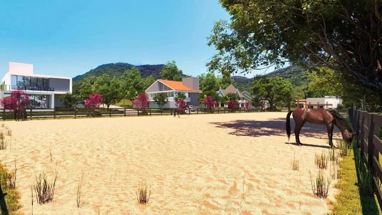 Imagem Terreno com 620m² em condomínio rural com estrutura para cavalos em Camboriú