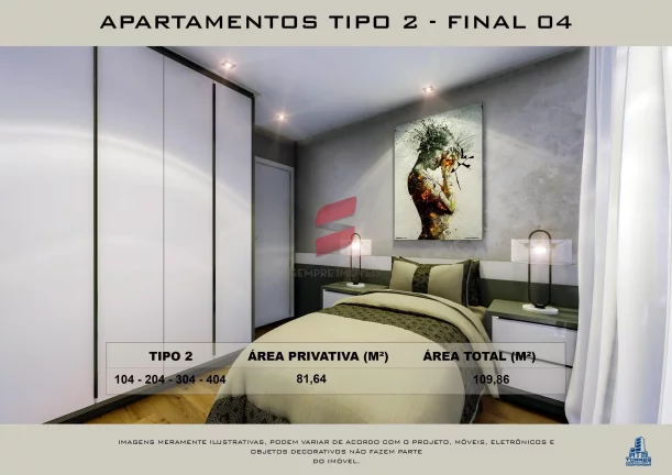 Imagem APARTAMENTO com 3 dormitórios à venda com 109.69m² por R$ 519.000,00 no bairro Centro - PINHAIS / PR