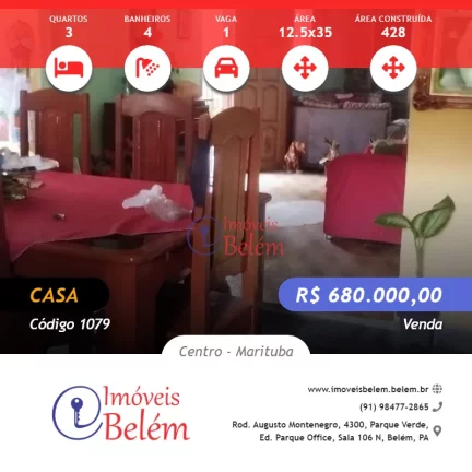 Imóveis Belém vende casa em Marituba