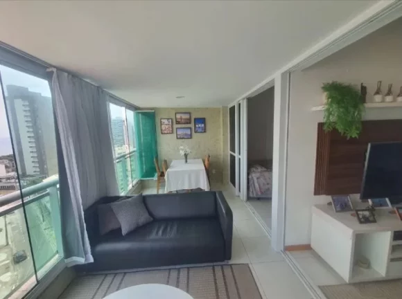 Imagem A 5ª Avenida Imóveis selecionou essa linda unidade de 1/4 sala, varanda gourmet, andar alto, vista mar, 49,00 m² Morro Ipiranga Top House R$650.000,00