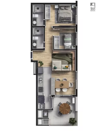 Imagem Apartamento a Venda no bairro Portão - Curitiba, PR