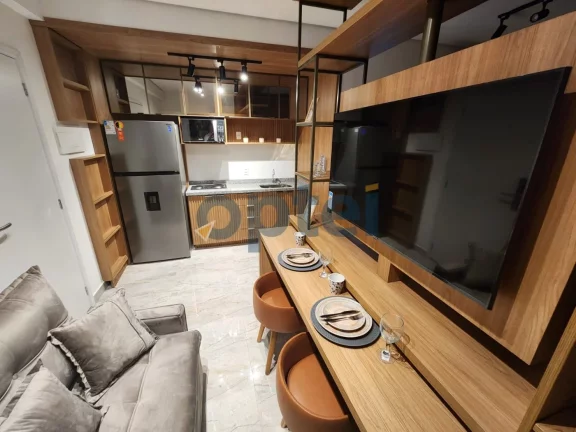 Imagem Loft de Luxo no Centro de São Bernardo: 1 quarto, 1 suíte, 1 sala, 1 banheiro, 1 vaga de garagem, 25m². Alugue já!