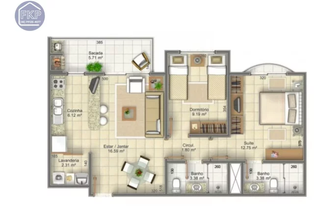 Imagem Apartamento 2 dormitórios!