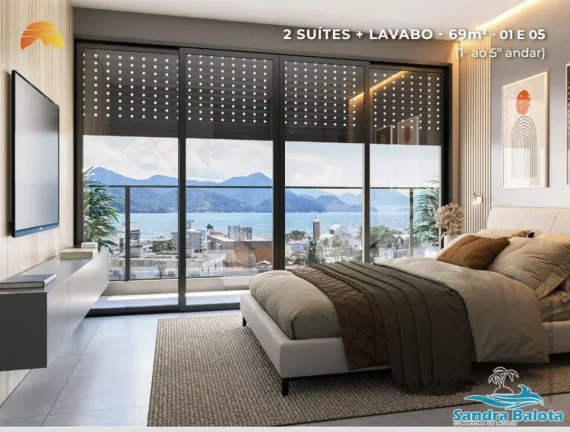 Imagem Apartamentos com dormitórios de frente para o mar (Itaguá)