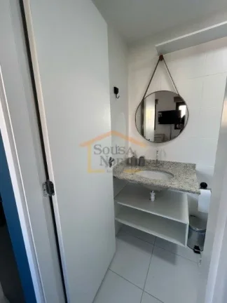 Imagem Apartamento de 25 m², mobiliado, com 1 dormitório, 1 banheiro e armários na cozinha, quarto e ban...