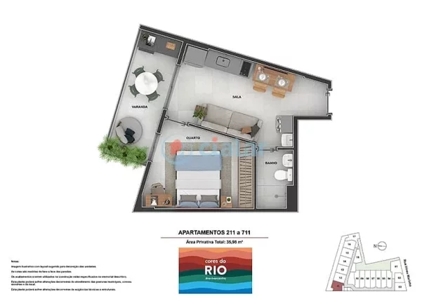 Imagem Garden à venda 1 Quarto 47.26M Centro Rio de Janeiro - RJ | Cores do Rio - Residencial Imagem Garden à venda 1 Quarto 47.26M Centro Rio de Janeiro - RJ | Cores do Rio - Residencial