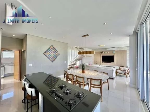 Imagem Casa 3 suítes, moderna e integrada. Escritório, lareira, piscina e gourmet!