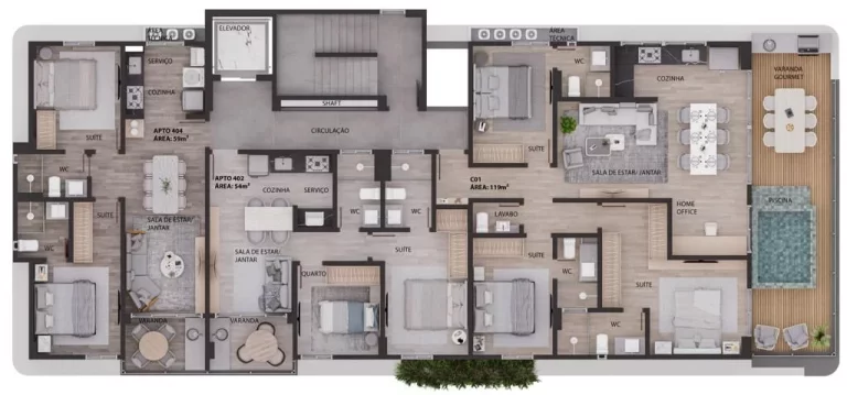 Imagem Apartamento Garden com 2 quartos, à venda por R$ 779.000,00- Intermares, Cabedelo/PB
