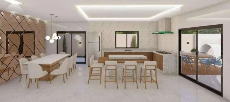 Imagem Viva com Estilo: Casa de Alto Padrão com 3 Suítes em Condomínio Fechado!